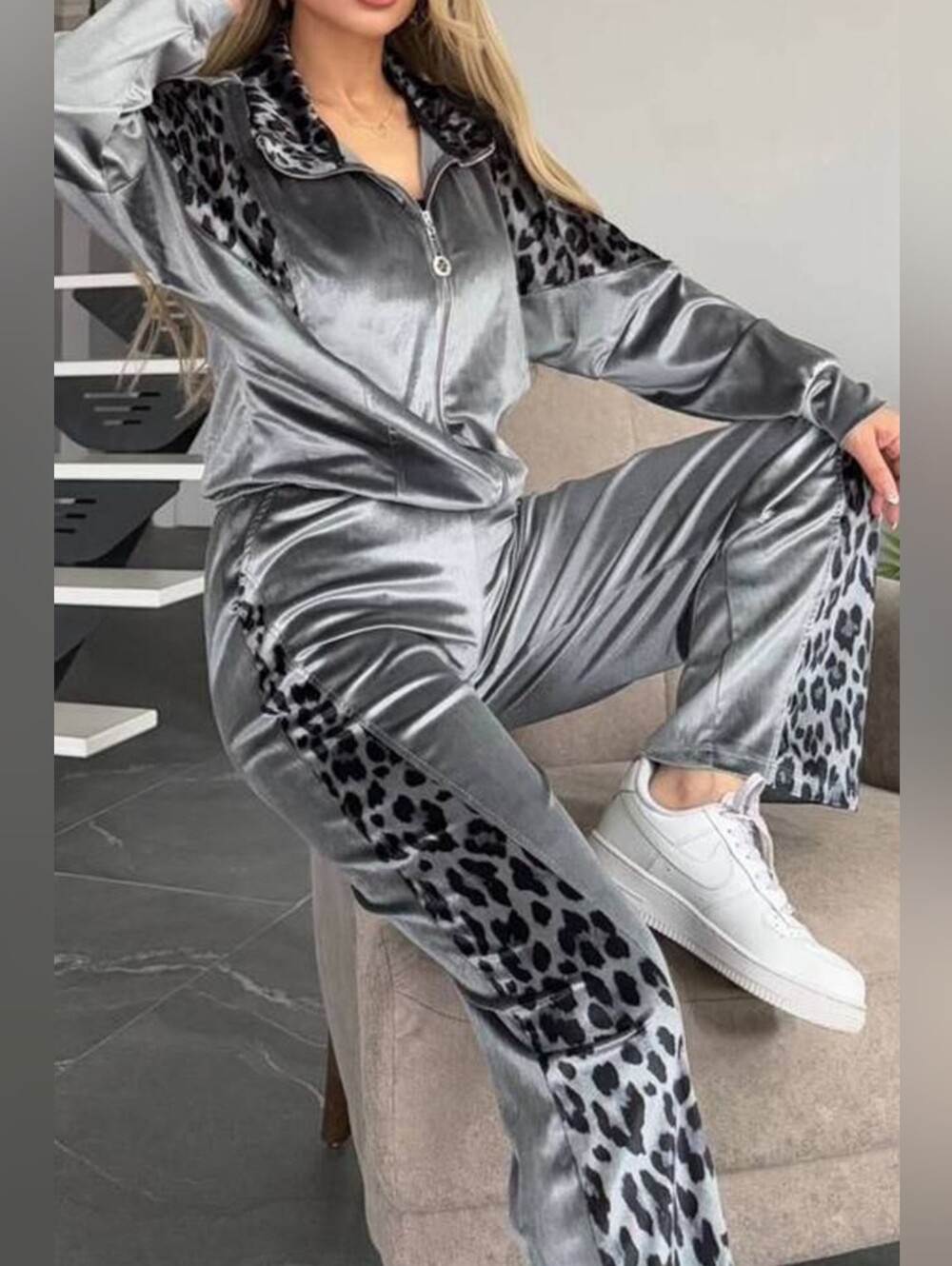 Fast Lane Leopard Set - Gray - Picture 2 of 9